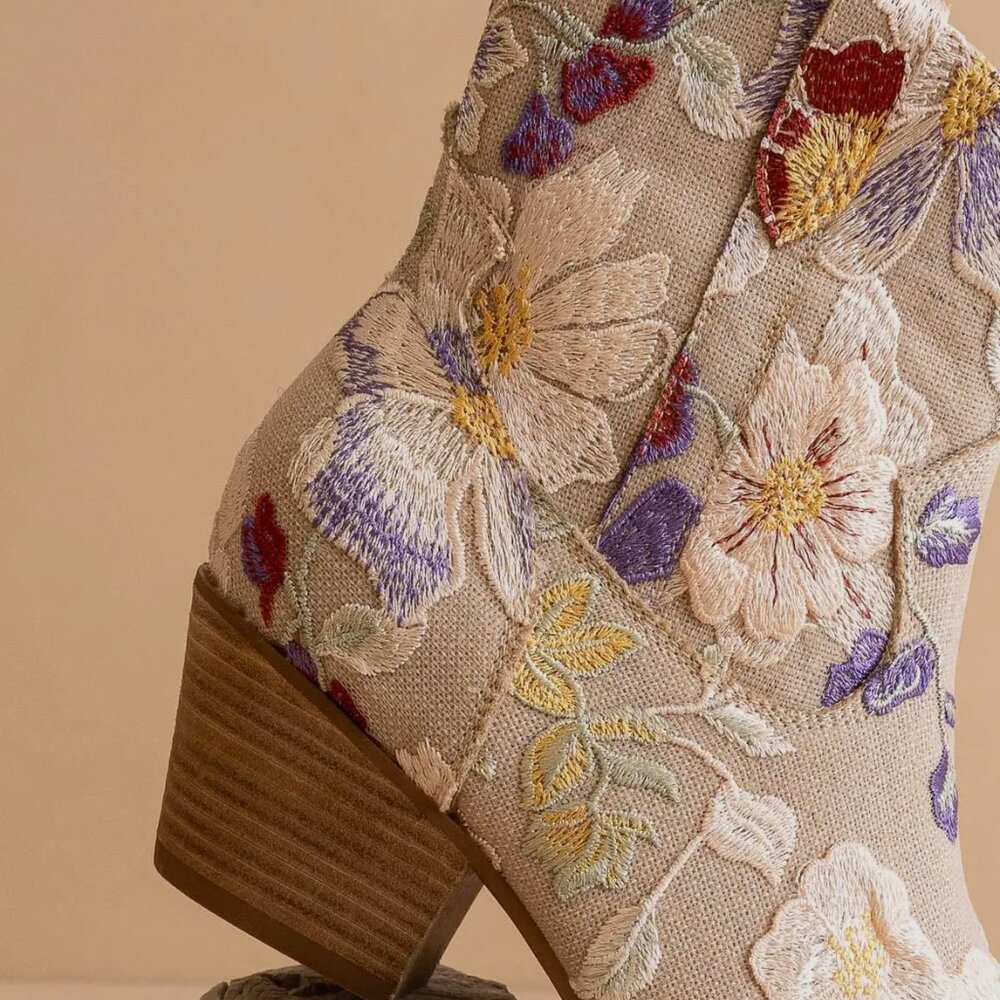 The Jolene Floral Embroidered Western Boots - Picture 3 of 4